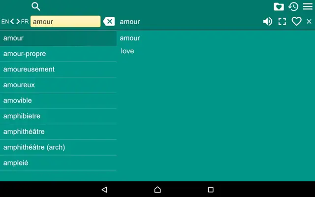 EN-FR Dictionary Free android App screenshot 1